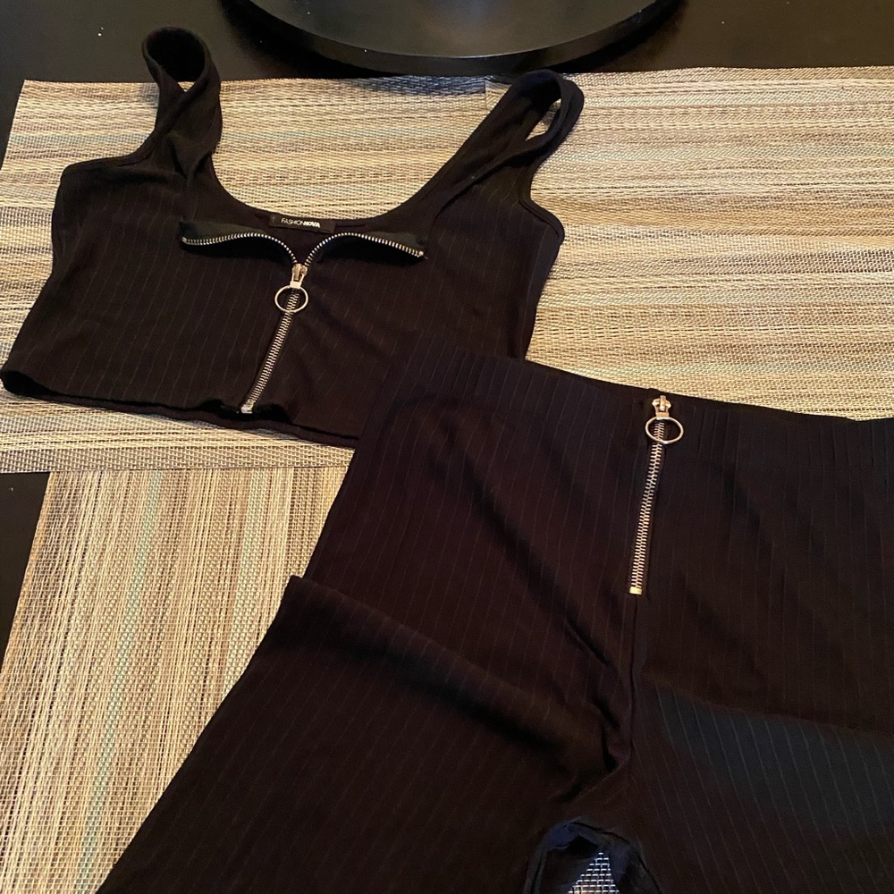 2 piece zip up set